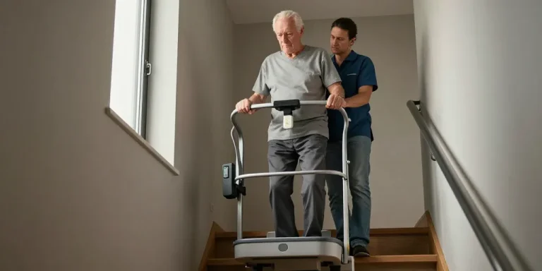 plateforme monte-escalier debout