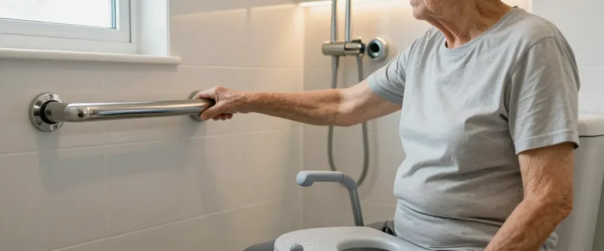 aide pour salle de bain personne agee