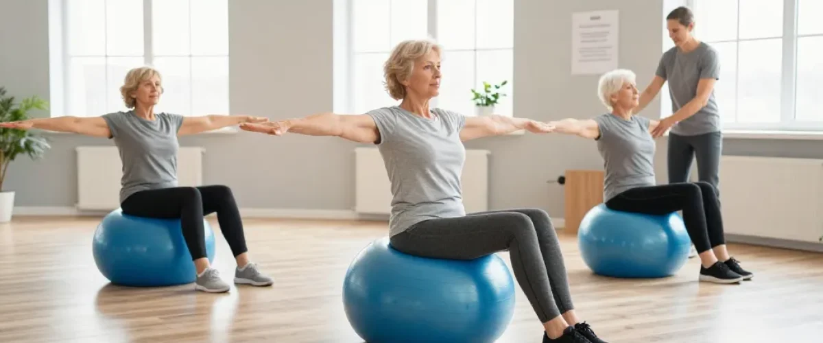 exercice avec gym ball