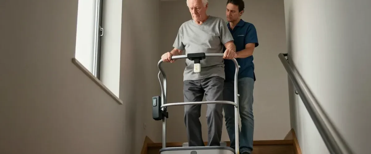 plateforme monte-escalier debout