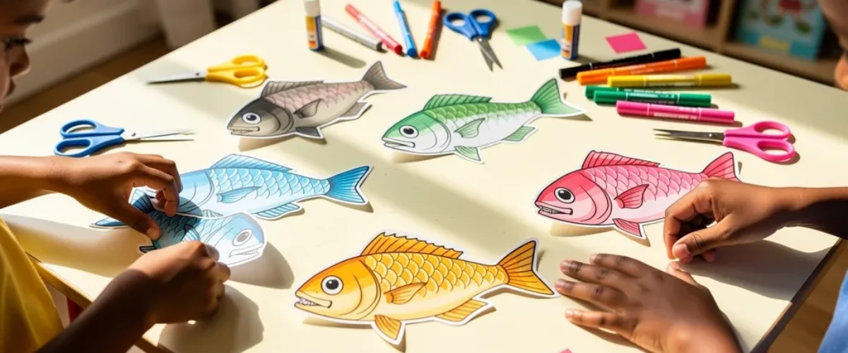 poisson d'avril a découper